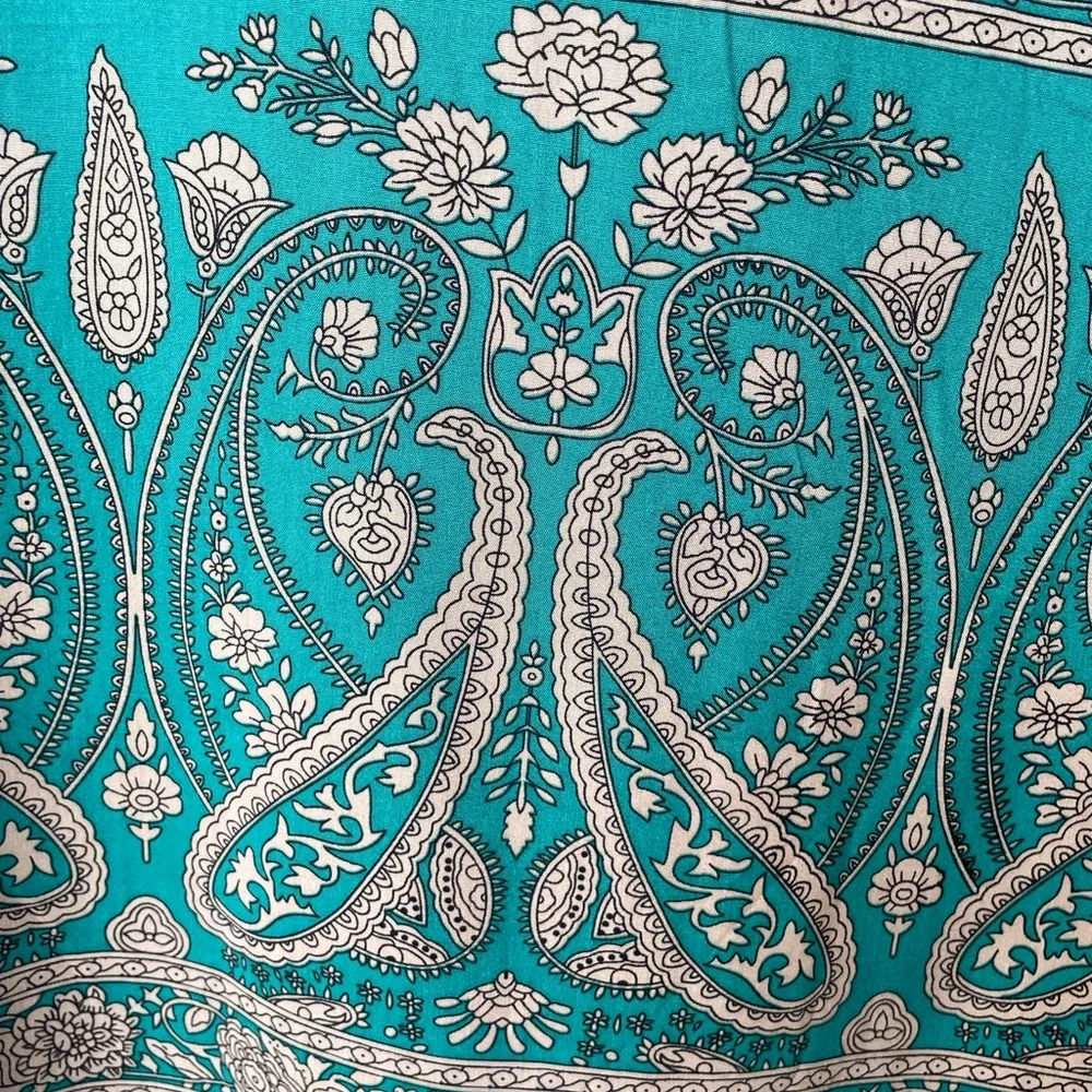 Boho Paisley Floral Print Short Sleeve Maxi Dress